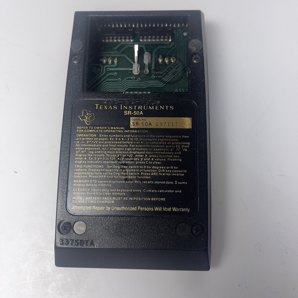 Texas Instruments Vintage SR-50A Electronic Calculator - No Battery Compartment - Picture 3 of 3